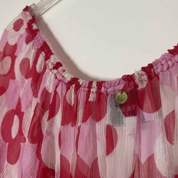 Antik Batik preppy sheer hippie floral fluid bounce dress with tassels Small - Picture 9 of 11